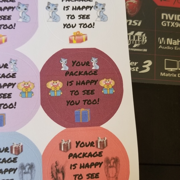 90 Labels Your Pkg is Happy to See You Too - Picture 4 of 16